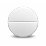 white circular tablet with horizontal score line Aleve | Naproxen Tablets